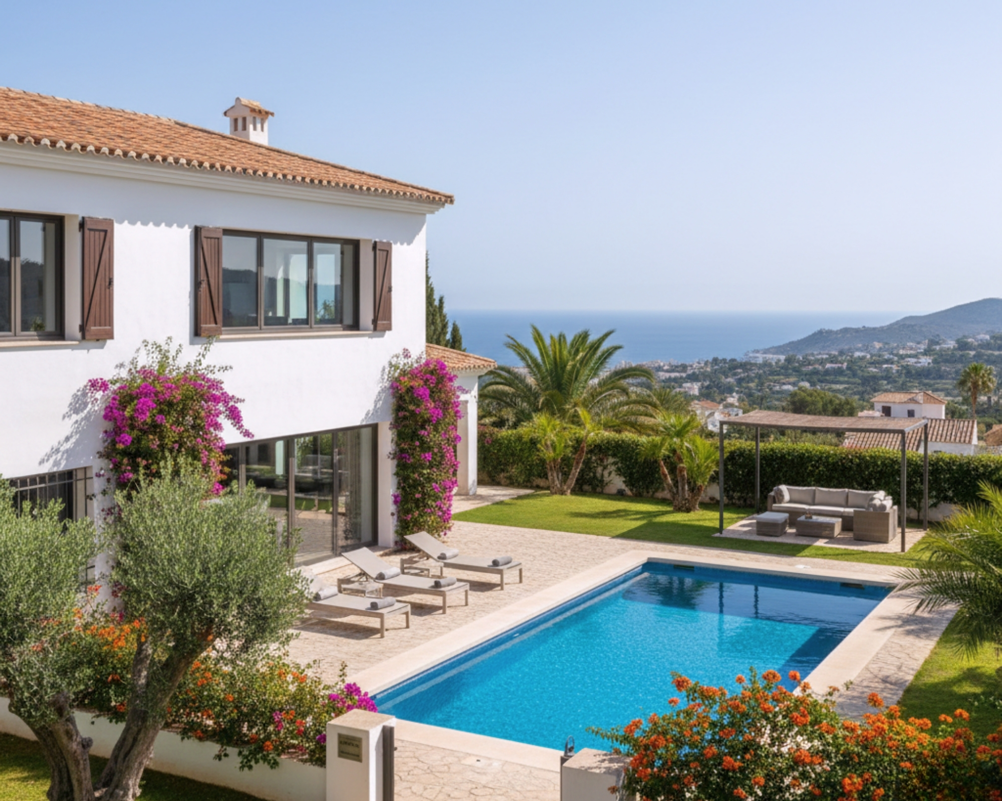 Residential property located along the Spanish coastline, overlooking the sea. Residential property located along the Spanish coastline, overlooking the sea.