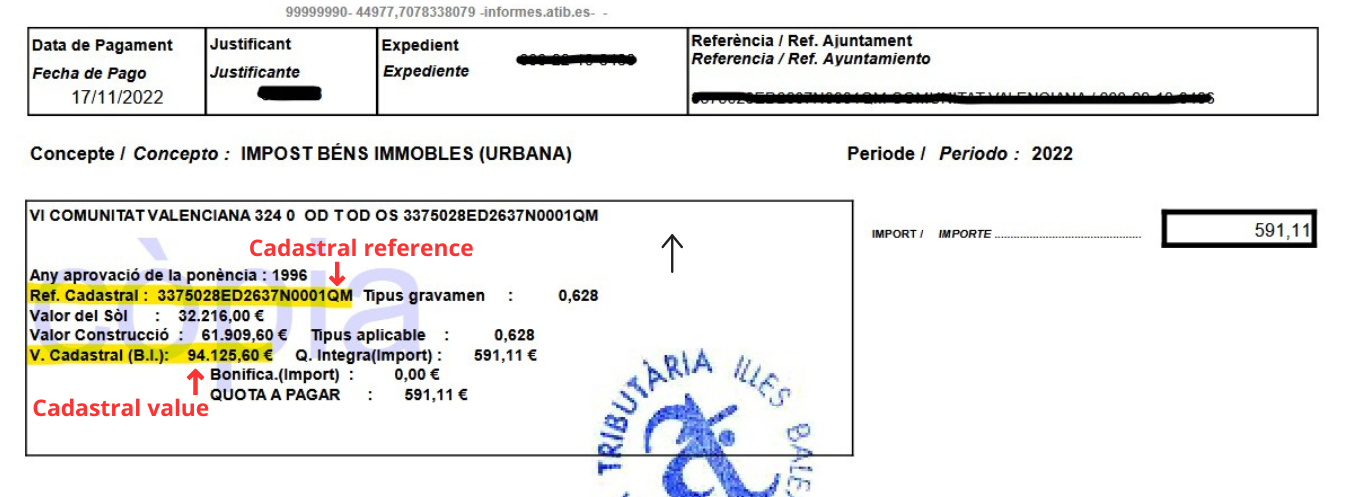 Cadastral value